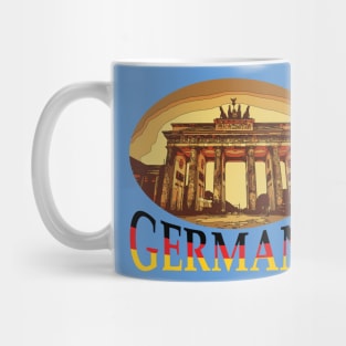 Germany - Berliner Tor grafic design with official german flag colors European Country Mug